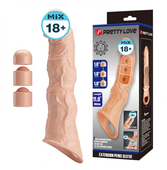 PRETTY LOVE - Ragna Extension Penis Sleeve (Skin Color) PRETTY LOVE - Ragna Extension Penis Sleeve (Skin Color)